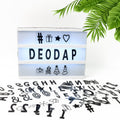 Black Mini A6 Magnetic Cinematic Light Box with 82 Characters and 10 Emojis  (1 Set) - Shopmania Wholesale