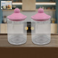 Transparent Kitchen Plastic Container/ Jar Set (2 Pcs Set / 1100 ML Approx) - Shopmania Wholesale