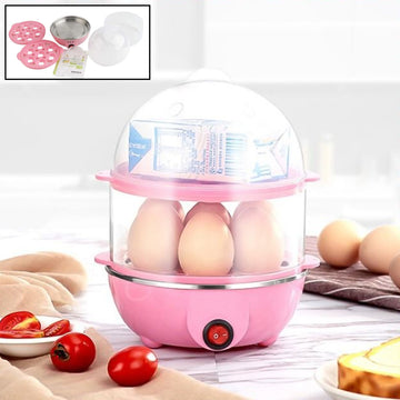 Egg Boiler / Poacher / Cooker / Electric Steamer (2 Layer) - Shopmania Wholesale
