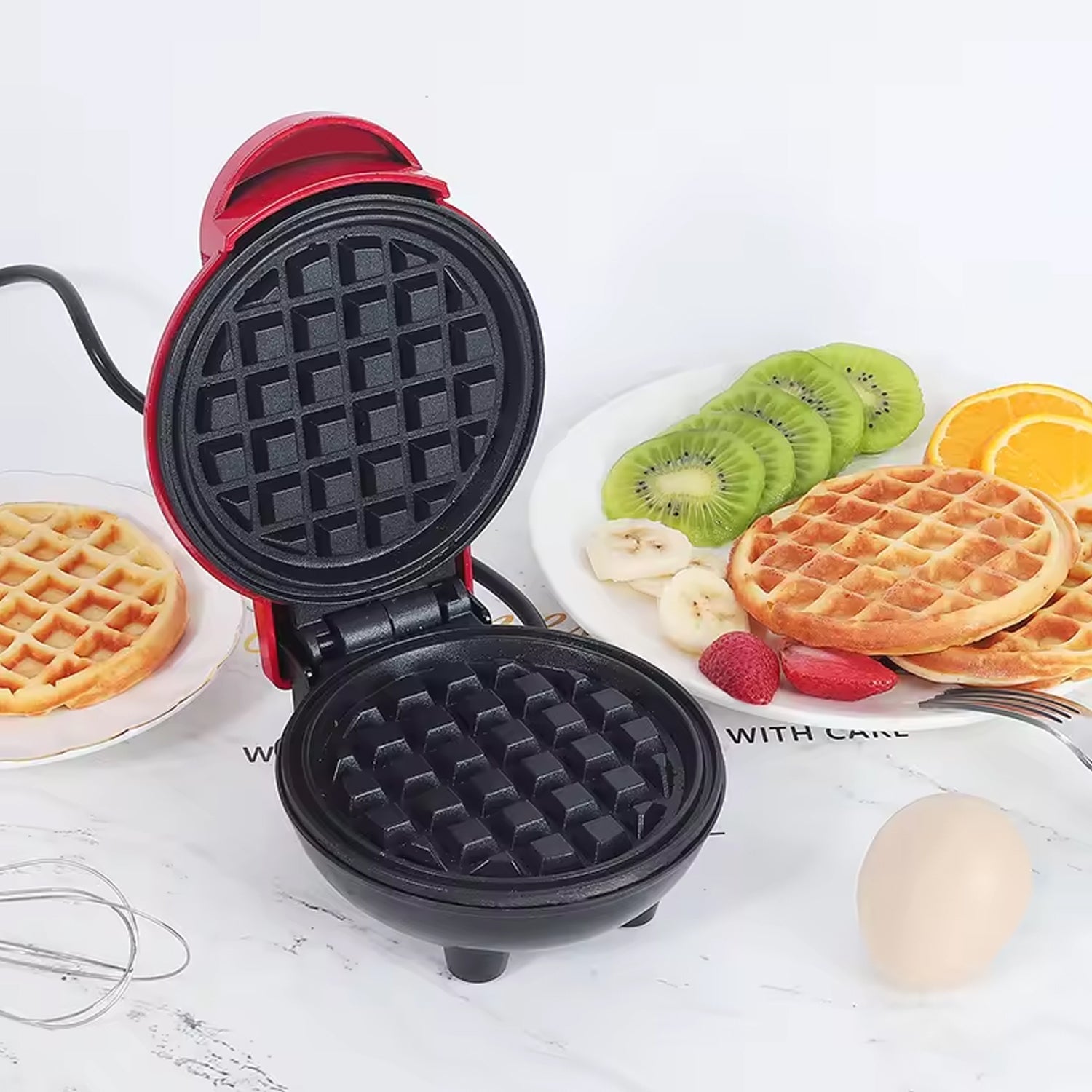 Mini Waffle Maker Machine Waffle Iron Home Appliances Kitchen Gift Easy To Clean, On-Stick Surfaces, Perfect Breakfast, Dessert, Sandwich, Cakes, Other Snacks Machine - Shopmania Wholesale
