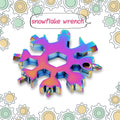 Durable & Portable 18 in 1 Snowflake Multi-Tool, Snowflake Bottle Opener Flat Phillips Screwdriver Kit Wrench your brand