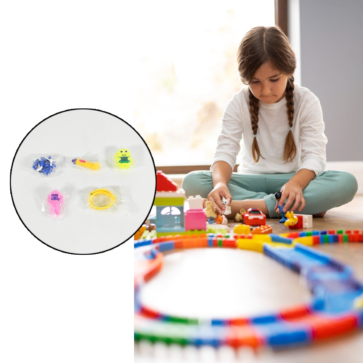 5Pc Toy Combo Kids Best Gift Set Combo Attractive & Unique Toy Combo 5Pc Colorful Toy Combo With Potli Bag - Shopmania Wholesale