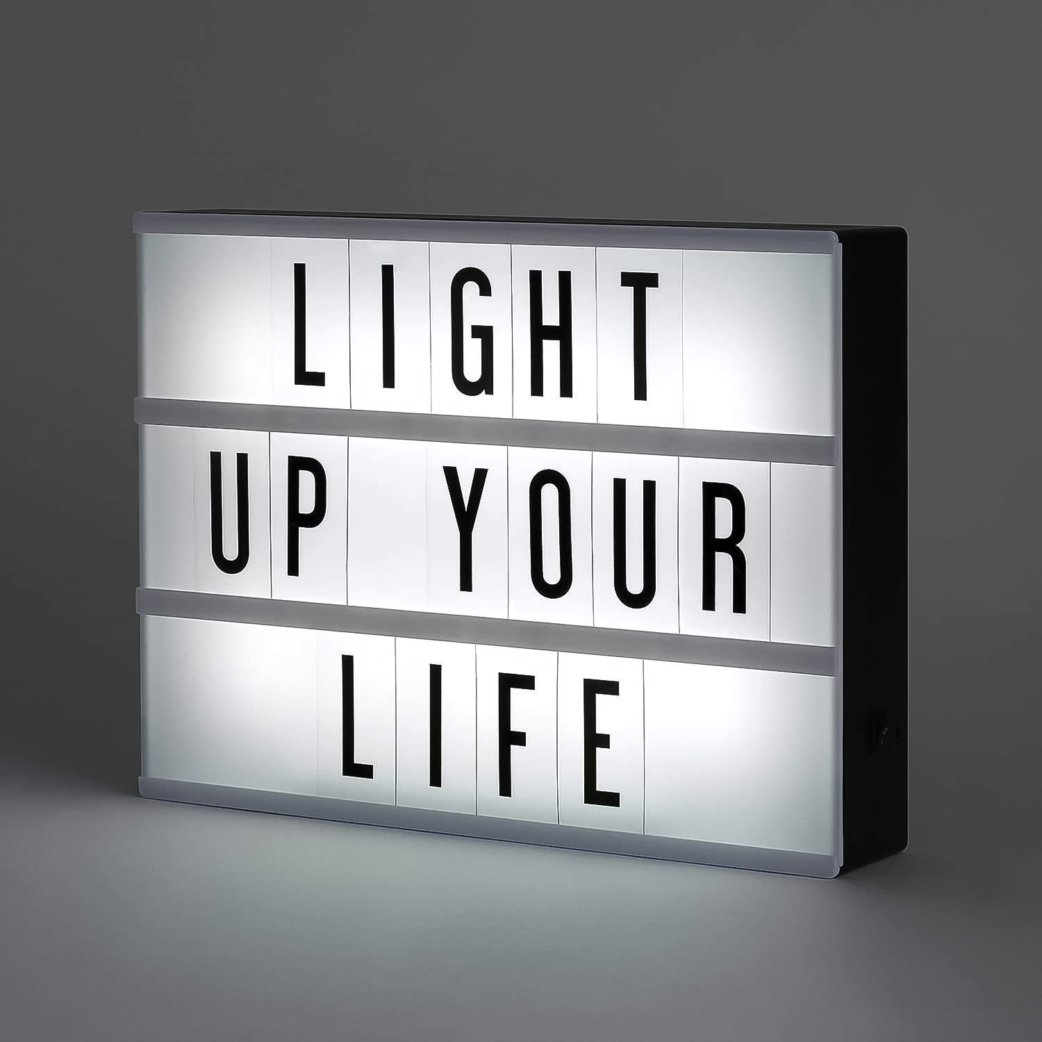 Black Mini A6 Magnetic Cinematic Light Box with 82 Characters and 10 Emojis  (1 Set) - Shopmania Wholesale