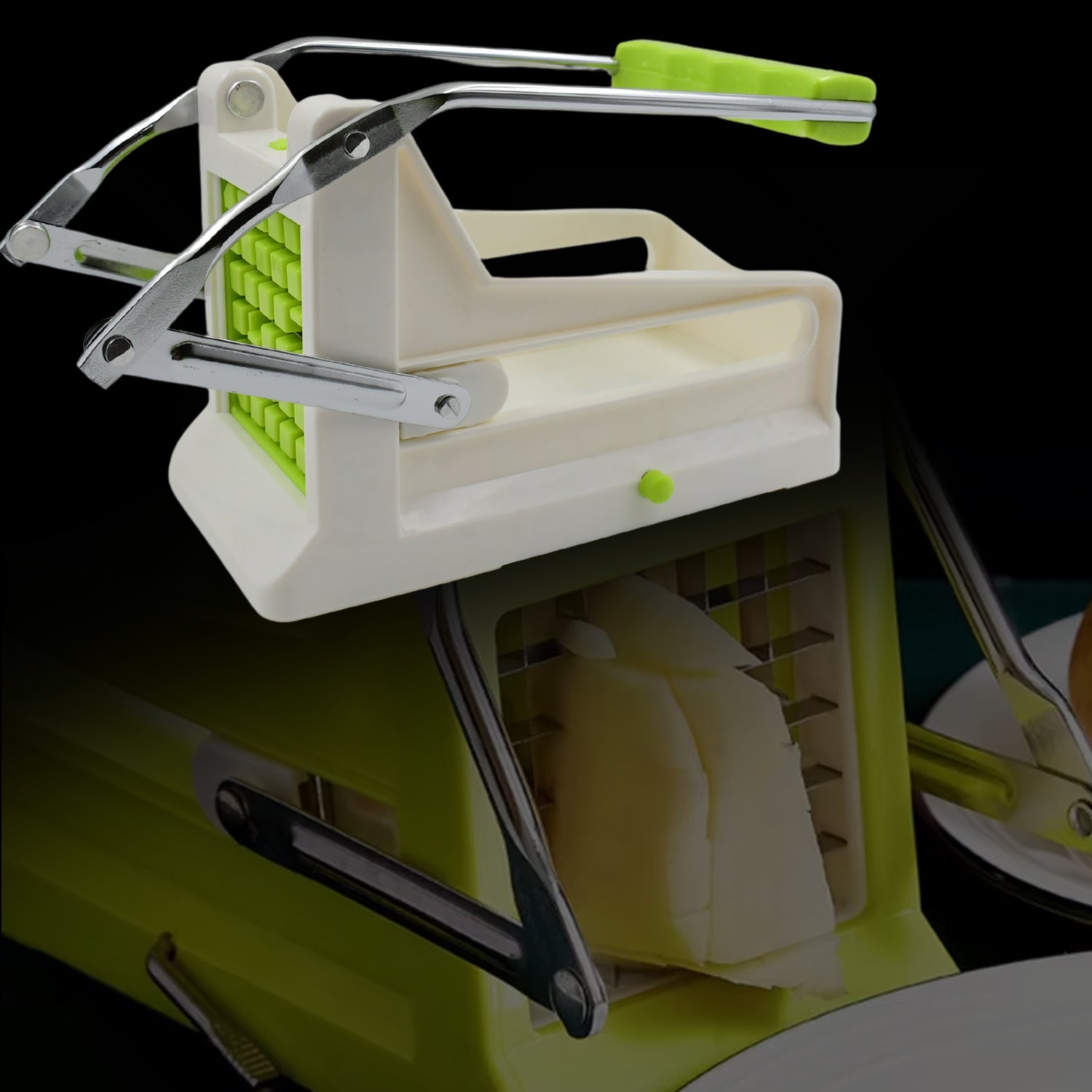 French Fry Cutter, Great with Vegetables, Potato Fries Cutter Professional Vegetable Cutter Stainless Steel Cutter Potato, Onions, Carrots, Cucumbers, Fruits Potato Cutter (1 pc) - Shopmania Wholesale