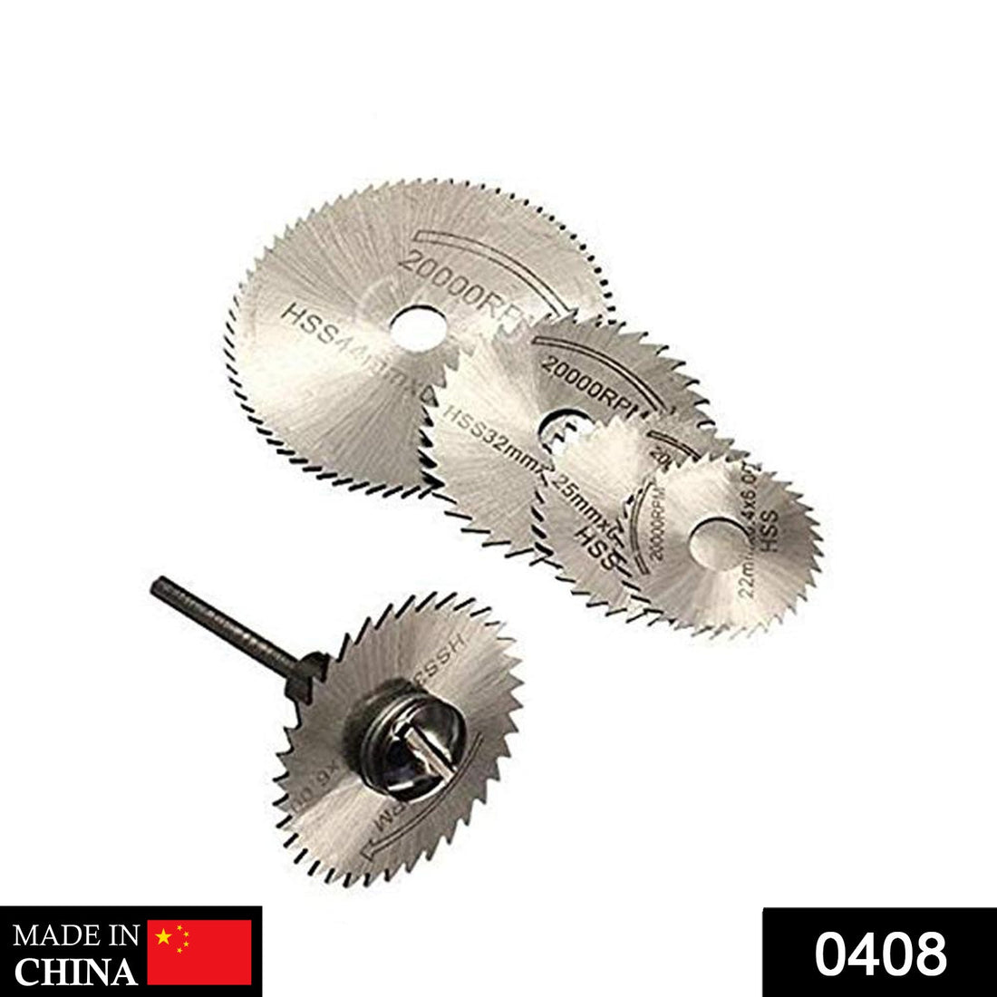 Metal circular saw blades set for rotary tool.