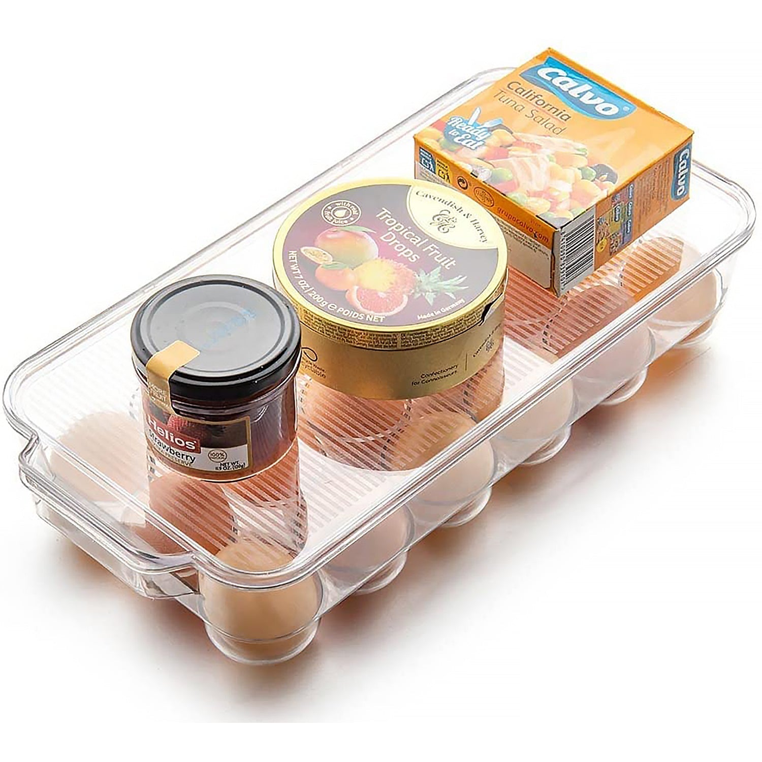 Plastic 18 Cavity Egg Storage Box Or Egg Trays For Refrigerator With Lid & Handles High Quality, Rectangular Egg Tray Box For 18 Egg (1 Pc) - Shopmania Wholesale