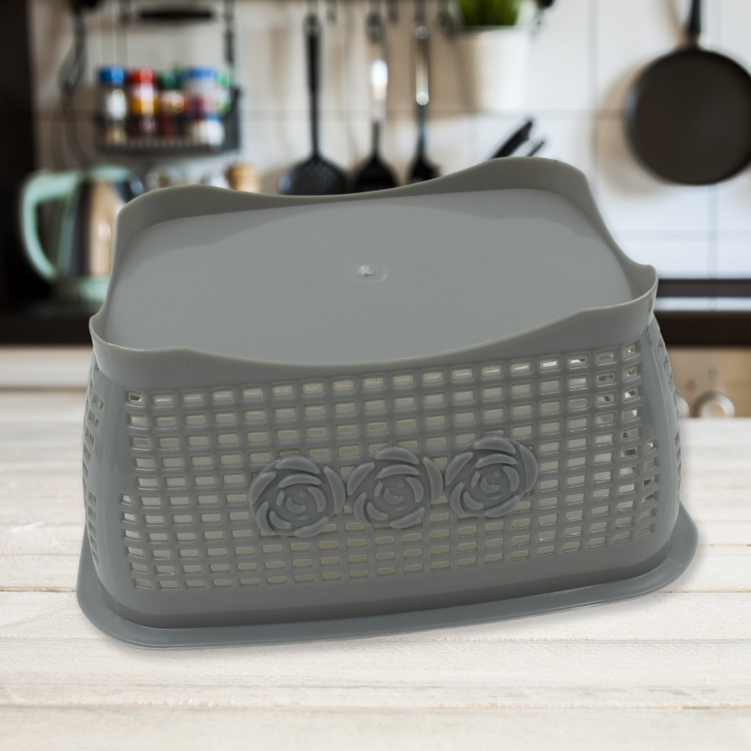Multipurposes Plastic Basket, Organizer for Kitchen, Countertop, Cabinet, Bathroom with Lid, Plastic Storage Basket For Store Fruits, Vegetables, Magazines, Cosmetics, Stationary (1 Pc / Mix Color ) your brand