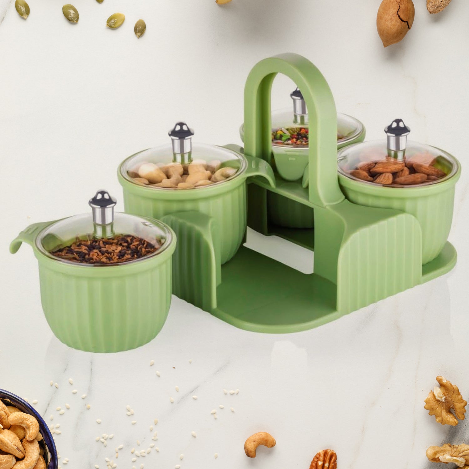 Multipurpose Plastic Storage Container Set: Kitchen Jars, Spices, Cookies your brand