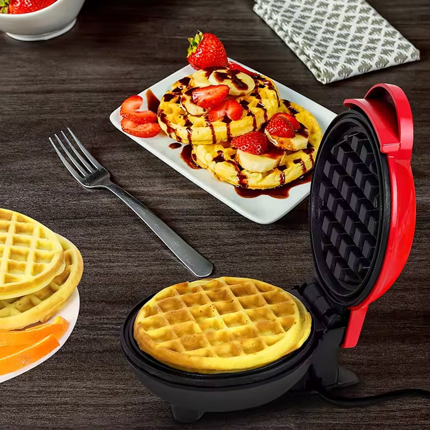Mini Waffle Maker Machine Waffle Iron Home Appliances Kitchen Gift Easy To Clean, On-Stick Surfaces, Perfect Breakfast, Dessert, Sandwich, Cakes, Other Snacks Machine - Shopmania Wholesale