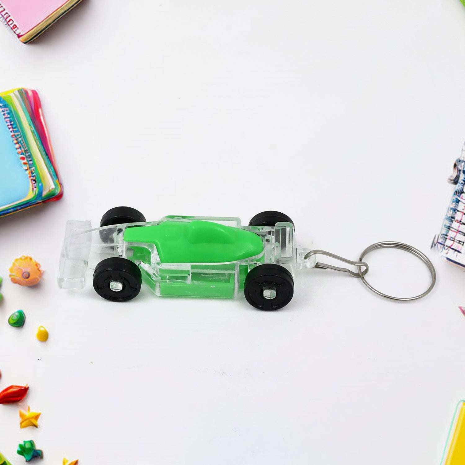 Cars Shape Keychain with On / Off Button LED Flashing Light (1 Pc) - Shopmania Wholesale