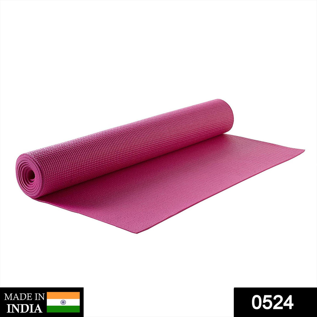 Eco-friendly yoga mat for fitness, non-slip pad, 180x60 cm.