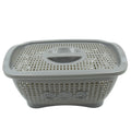 Multipurposes Plastic Basket, Organizer for Kitchen, Countertop, Cabinet, Bathroom with Lid, Plastic Storage Basket For Store Fruits, Vegetables, Magazines, Cosmetics, Stationary (1 Pc / Mix Color ) your brand