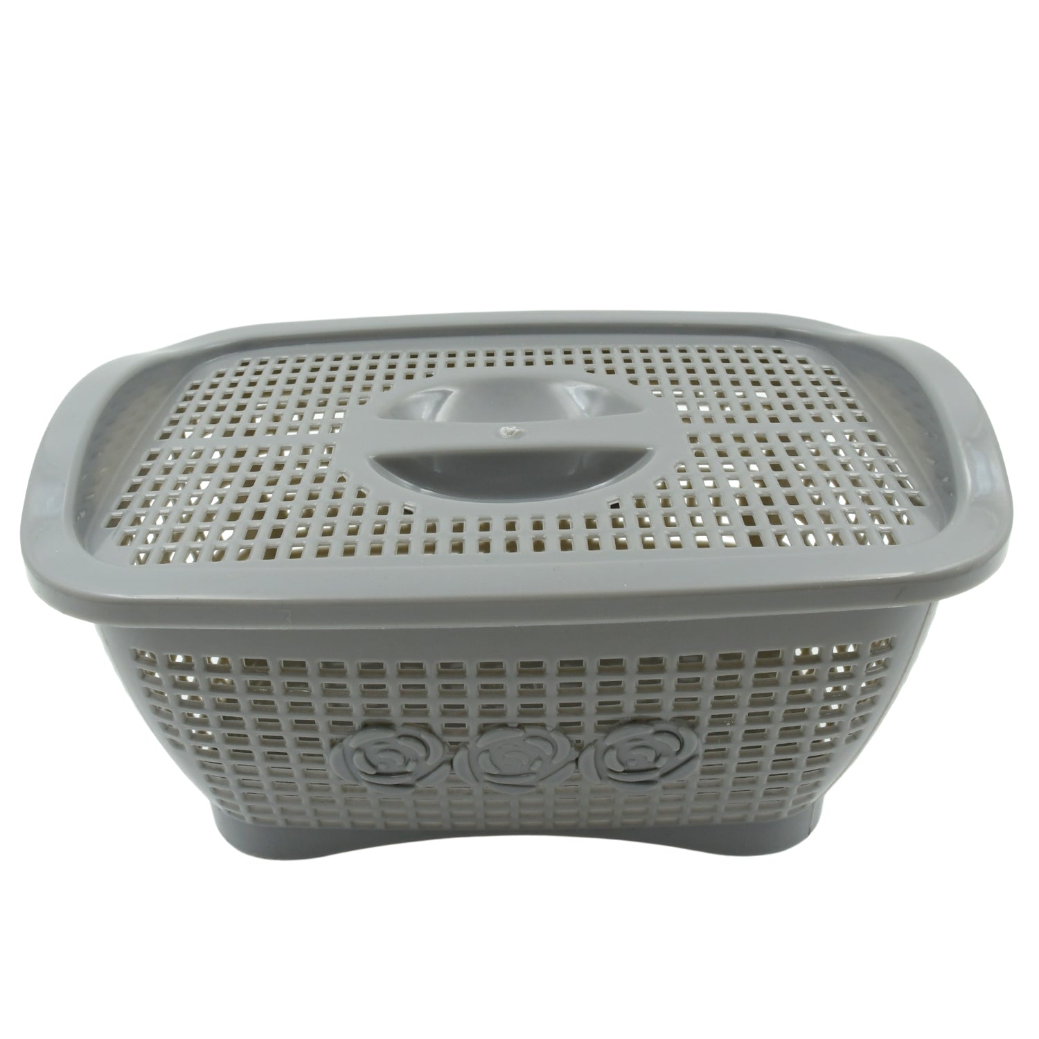 Multipurposes Plastic Basket, Organizer for Kitchen, Countertop, Cabinet, Bathroom with Lid, Plastic Storage Basket For Store Fruits, Vegetables, Magazines, Cosmetics, Stationary (1 Pc / Mix Color ) your brand