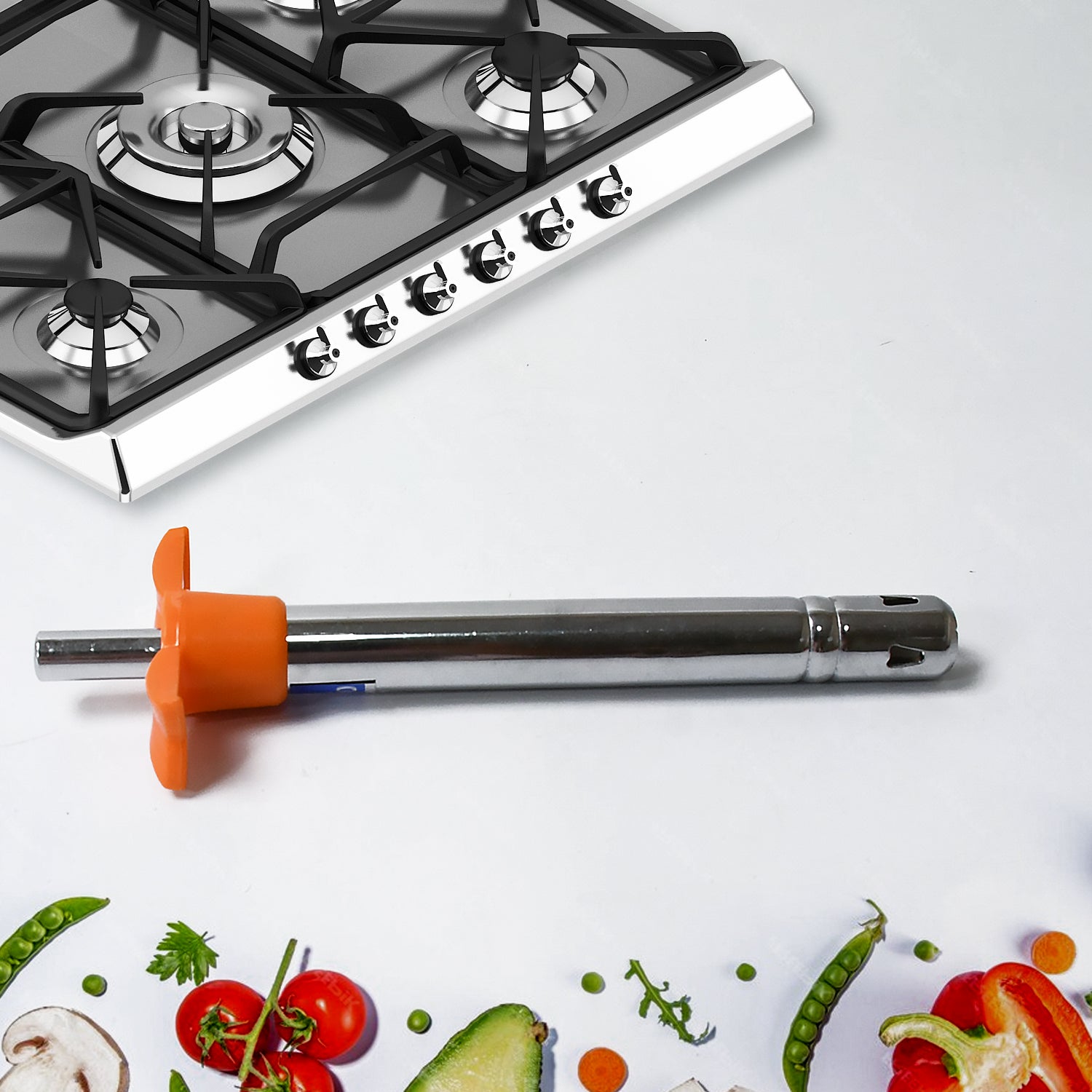 2 in 1 Kitchen Combo Lighter, Stainless Steel Durable Gas Lighter with Vegetable Cutter Peeler, For Kitchen Steel Gas Lighter (2 Pc Set) - Shopmania Wholesale