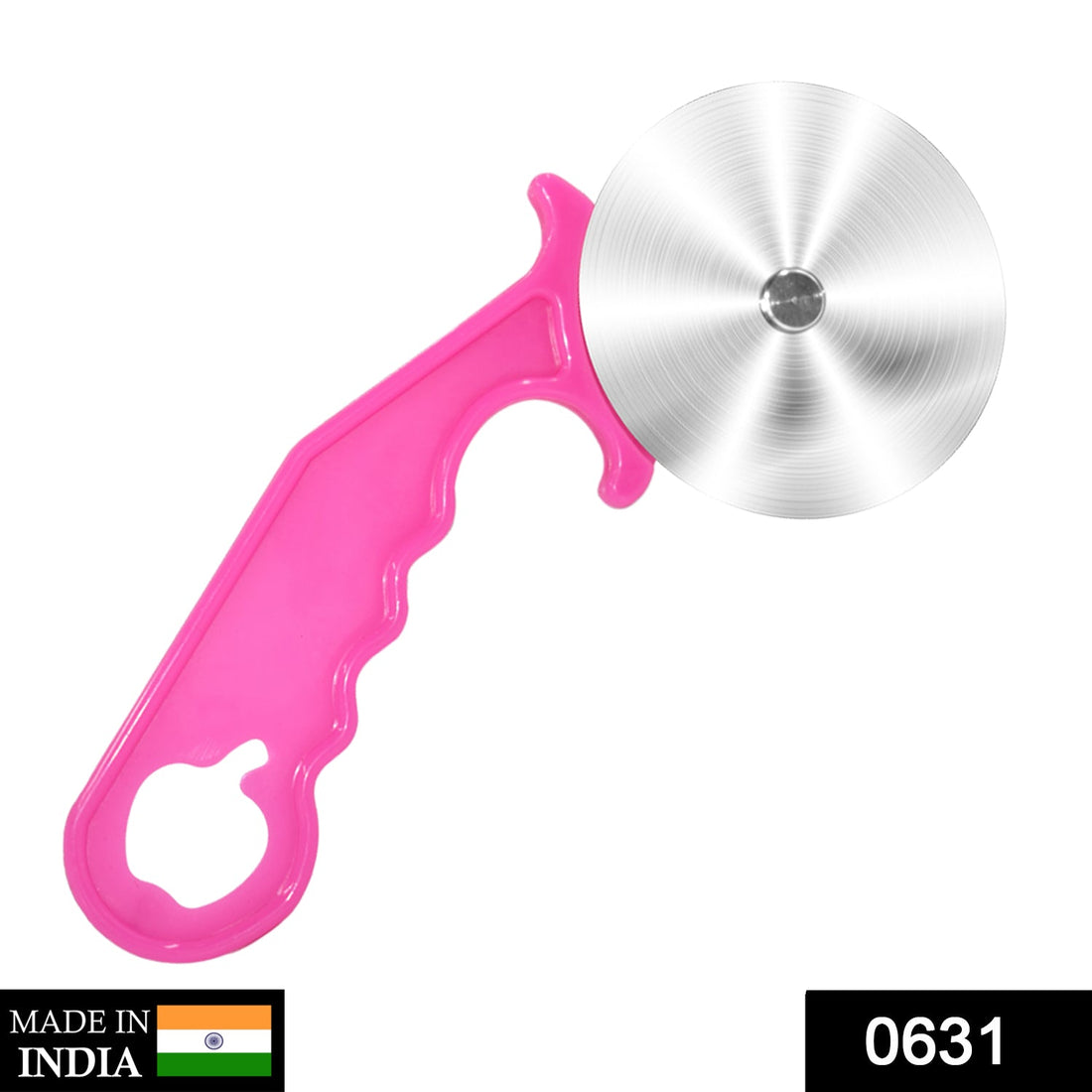 Stainless steel cutter for pizza and pastry.