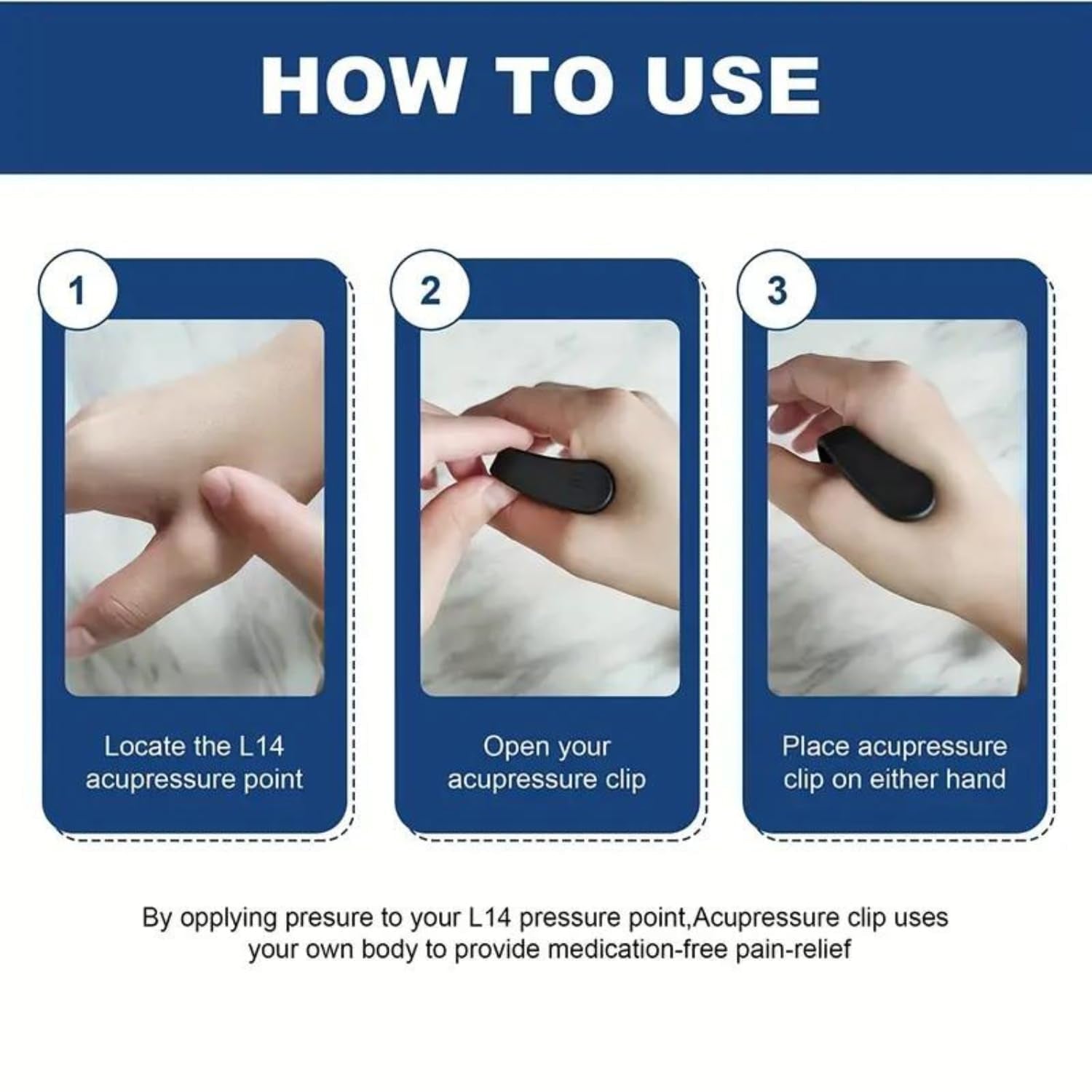 Sugar Control LI4 Acupressure Point Clip, Hand Pressure Massage Clip (1 Pc / Mix Color) - Shopmania Wholesale