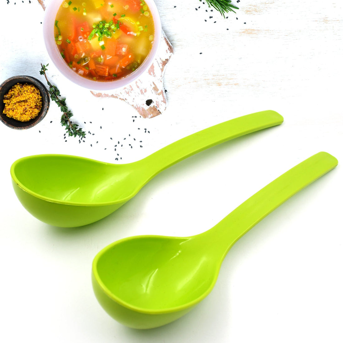 Plastic Spoon Kitchen Multipurpose Serving Ladle for Frying, Serving, Turner, Curry Ladle, Serving Rice, Spoon Used While Eating and Serving Food Stuffs Etc (2 Pcs Set / 10 Inch ) your brand