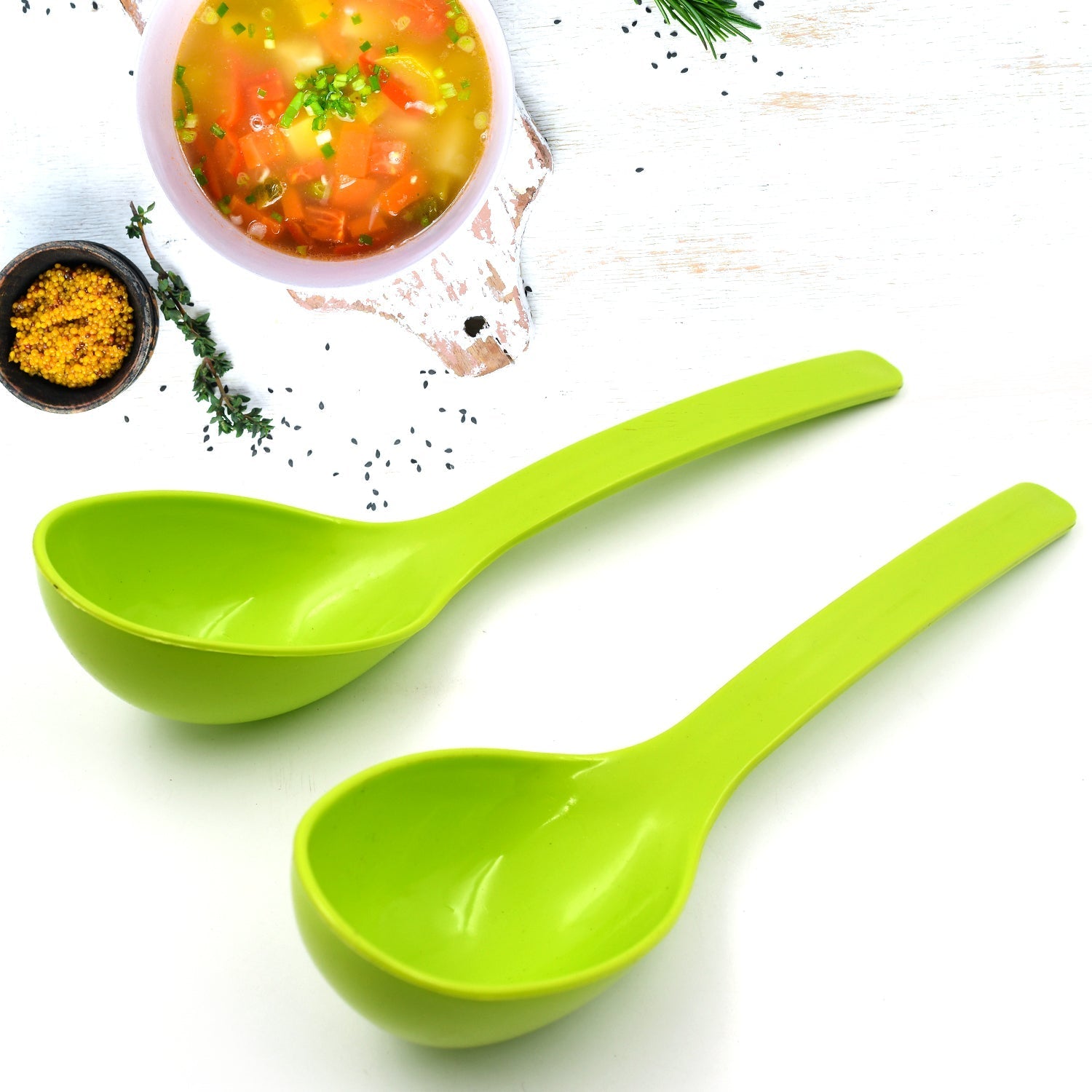 Plastic Spoon Kitchen Multipurpose Serving Ladle for Frying, Serving, Turner, Curry Ladle, Serving Rice, Spoon Used While Eating and Serving Food Stuffs Etc (2 Pcs Set / 10 Inch ) your brand