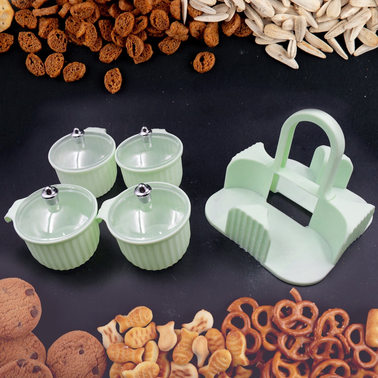 Multipurpose Plastic Storage Container Set: Kitchen Jars, Spices, Cookies your brand