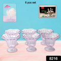 Crystal Plastic Ice-Cream Bowl, Home & Kitchen Serving Platter or Dessert Cup for Sundae, Sweets, Snacks, Fruit, Pudding, Nuts or Dip, Serving Bowls (Crystal Cups, Set of 6) your brand
