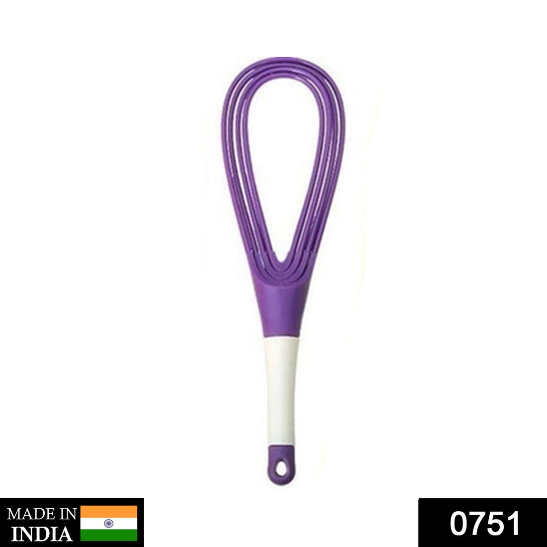 Plastic whisk mixer for milk, coffee, eggs, and juice, with a balloon shape.