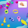 5Pc Toy Combo Kids Best Gift Set Combo Attractive & Unique Toy Combo 5Pc Colorful Toy Combo With Potli Bag - Shopmania Wholesale