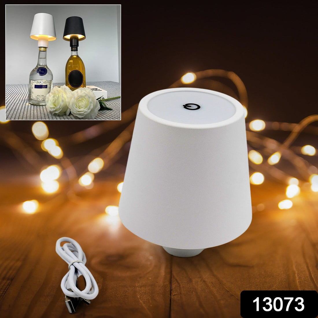 LED Dimmable Bottle Lamp 3 Color Temperature, Wireless Table Lamp for Indoor and Outdoor, USB Rechargeable Bottle Lamp for Family, Restaurant & Bar (1 Pc) - Shopmania Wholesale