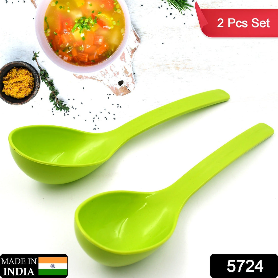Plastic Spoon Kitchen Multipurpose Serving Ladle for Frying, Serving, Turner, Curry Ladle, Serving Rice, Spoon Used While Eating and Serving Food Stuffs Etc (2 Pcs Set / 10 Inch ) your brand