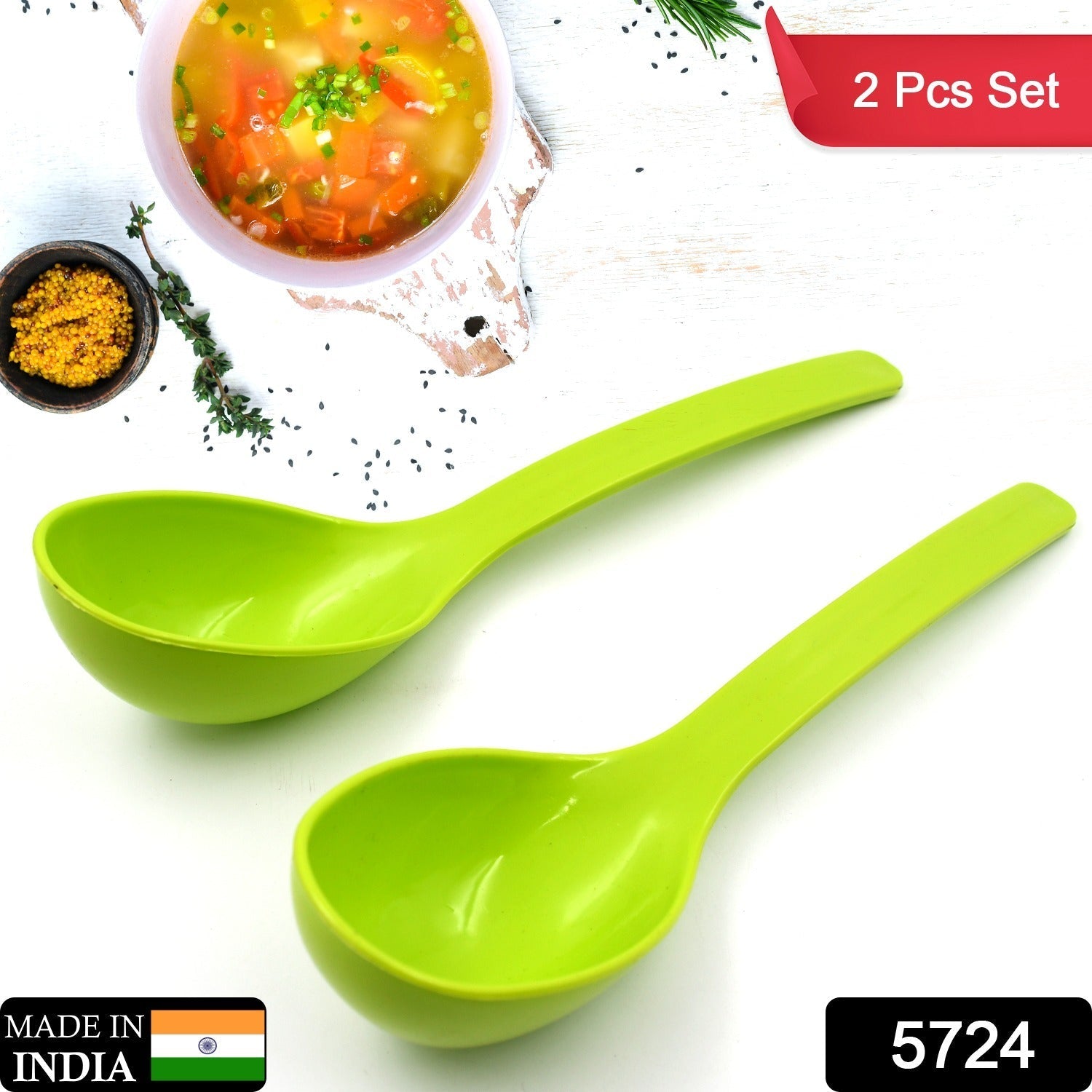 Plastic Spoon Kitchen Multipurpose Serving Ladle for Frying, Serving, Turner, Curry Ladle, Serving Rice, Spoon Used While Eating and Serving Food Stuffs Etc (2 Pcs Set / 10 Inch ) your brand
