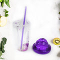 High Quality Plastic Creative Cold Drink Cup / Tumble, Reusable Tea Coffee Tumbler with Lid and Straw, Double Wall Plastic Drinking Sport Bottle, Travel Tumbler (1 Pc / Mix Color) - Shopmania Wholesale