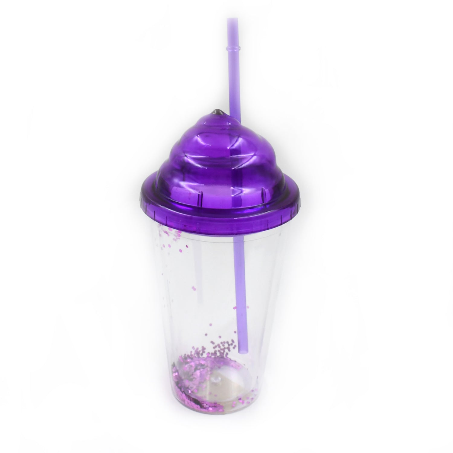 High Quality Plastic Creative Cold Drink Cup / Tumble, Reusable Tea Coffee Tumbler with Lid and Straw, Double Wall Plastic Drinking Sport Bottle, Travel Tumbler (1 Pc / Mix Color) - Shopmania Wholesale
