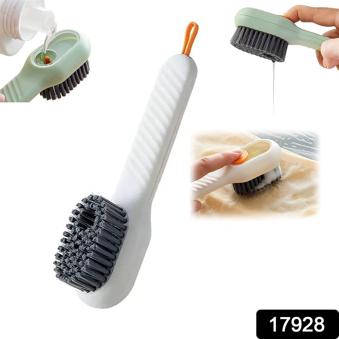 Multifunctional Scrubbing Brush with Liquid / Soap Dispenser, Cleaning Brush with Liquid / Soap Dispenser, Shoe Brush for Cleaning, Cloth Cleaning Brush with Handle Liquid Shoe Brush For Shoe Clothes (1 Pc) - Shopmania Wholesale