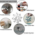 Durable & Portable 18 in 1 Snowflake Multi-Tool, Snowflake Bottle Opener Flat Phillips Screwdriver Kit Wrench your brand