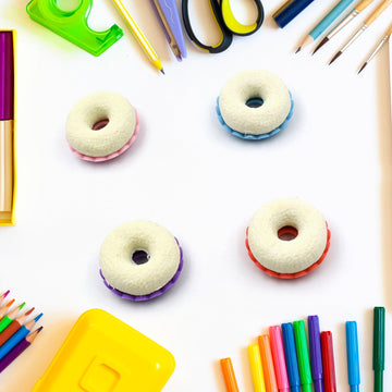 Donut Eraser for Girls & Boys / Eraser for School B'Day Return Gift Party Doughnut Lollipop Ice Cream Theme Shape Erasers Pencils Set for Kids Educational Stationary kit, School Supplies (1 Set 4 Pc) - Shopmania Wholesale