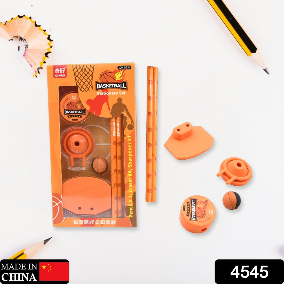 Stationary Kit Football & Basketball Theme Stationary Set For Kids, Pencil, Sharpener, Eraser Set For Kids, Boys & Girls, Birthday Return Gift Stationary Set - Shopmania Wholesale