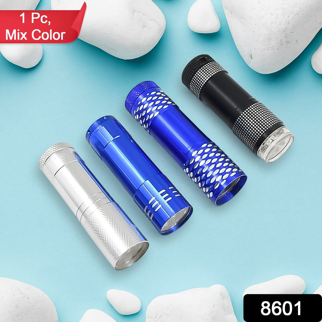 Portable Mini Torch, Super-Bright Mini 9 LED Bulb Pocket Torches - Torch Flashlight for Camping, Hiking, DIY, Travelling, Outdoors and More 3 Battery operated (Battery not included / 1 pc / Mix Color) - Shopmania Wholesale