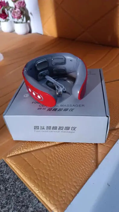 3 Heads Smart Electric Neck and Back Pulse Massager (1 Pc) your brand