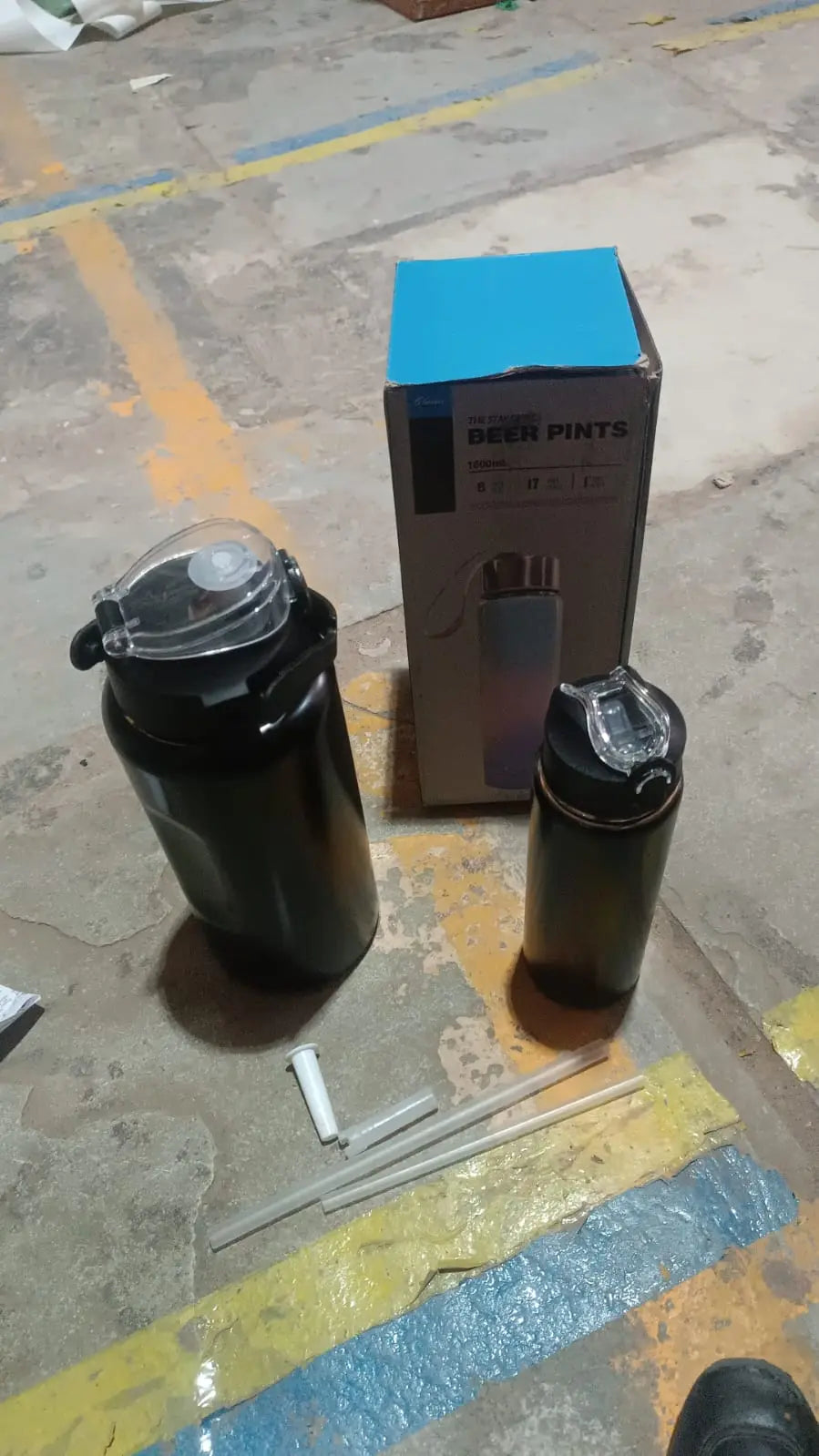 3 In 1 Stainless Steel Insulated Water Bottle, Double Wall Vacuum (3 Pcs Set / Different Size) your brand