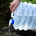 Outdoor Camping Collapsible Portable Water Container with Carry Handle Tap Valve Large Food Grade - Shopmania Wholesale