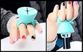 Nail polish holder with stand, manicure and pedicure tools