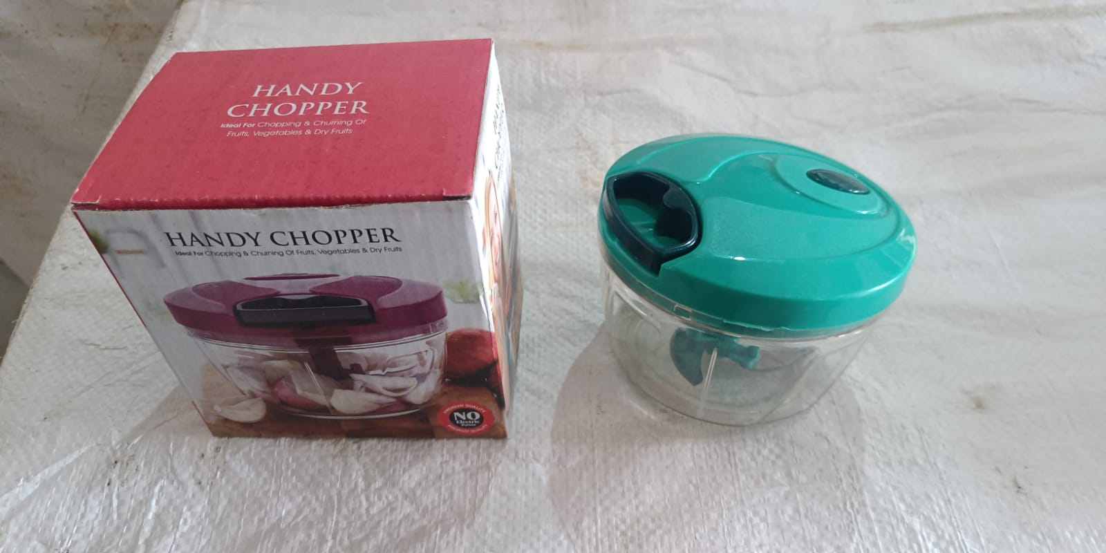 Handy Mini Plastic Vegetable Chopper Cutter, Onion Chopper Vegetables for Kitchen Accessories with 3 Blades - Shopmania Wholesale