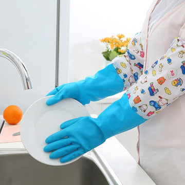 2 Pair Large Blue Gloves For Different Types Of Purposes Like Washing Utensils, Gardening And Cleaning Toilet Etc. - Shopmania Wholesale