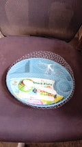 Plastic Food Plates / Biodegradable 5 Compartment Plate With Spoon for Food Snacks / Nuts / Desserts Plates for Kids, Reusable Plates for Outdoor, Camping, BPA-free (1 Pc) - Shopmania Wholesale
