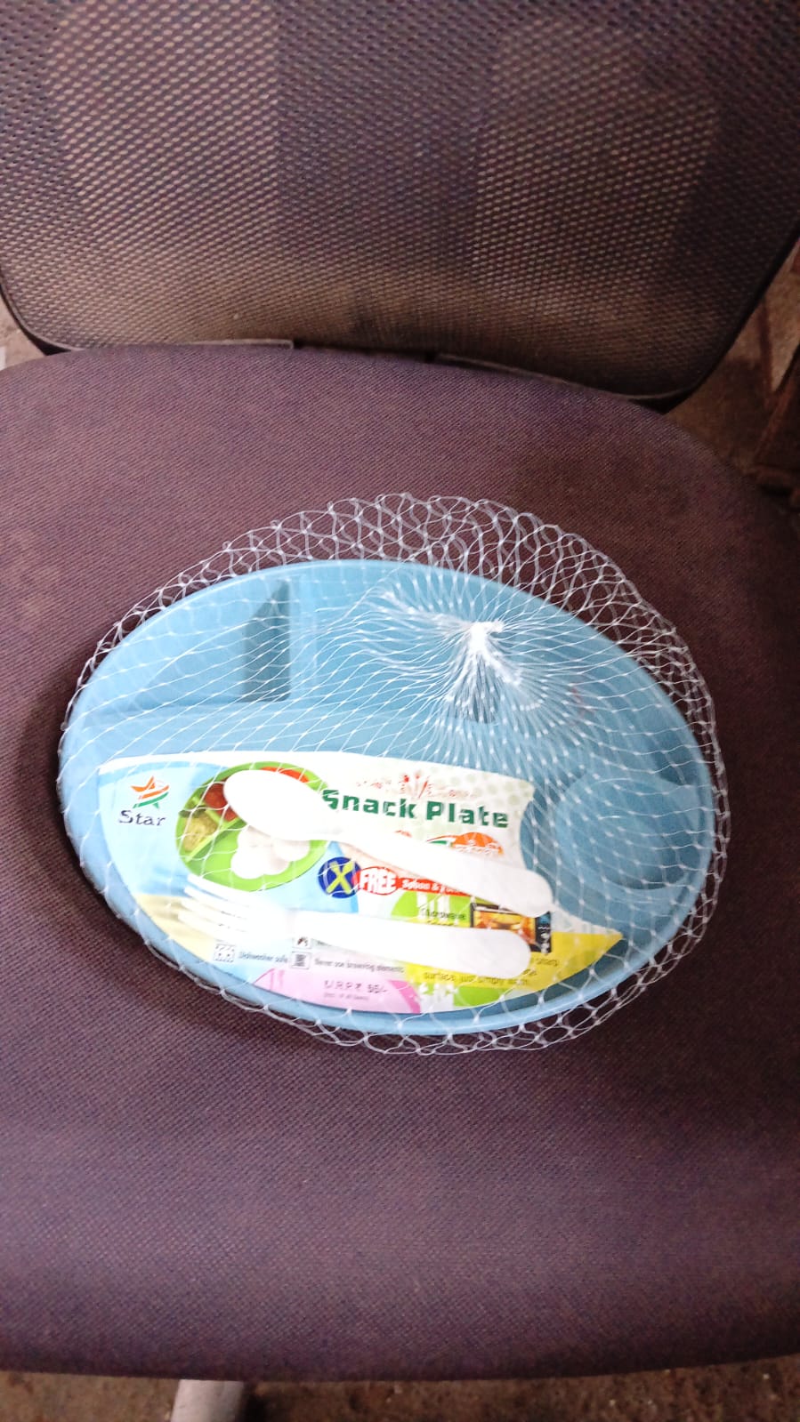 Plastic Food Plates / Biodegradable 5 Compartment Plate With Spoon for Food Snacks / Nuts / Desserts Plates for Kids, Reusable Plates for Outdoor, Camping, BPA-free (1 Pc) - Shopmania Wholesale