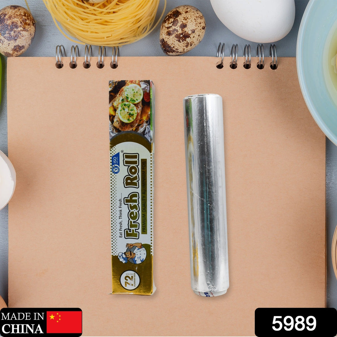 Heavy duty food grade aluminum foil roll, 72 meters