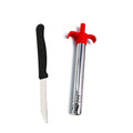 Stainless Steel Electronic Gas Lighter and Knife (2 in 1) your brand