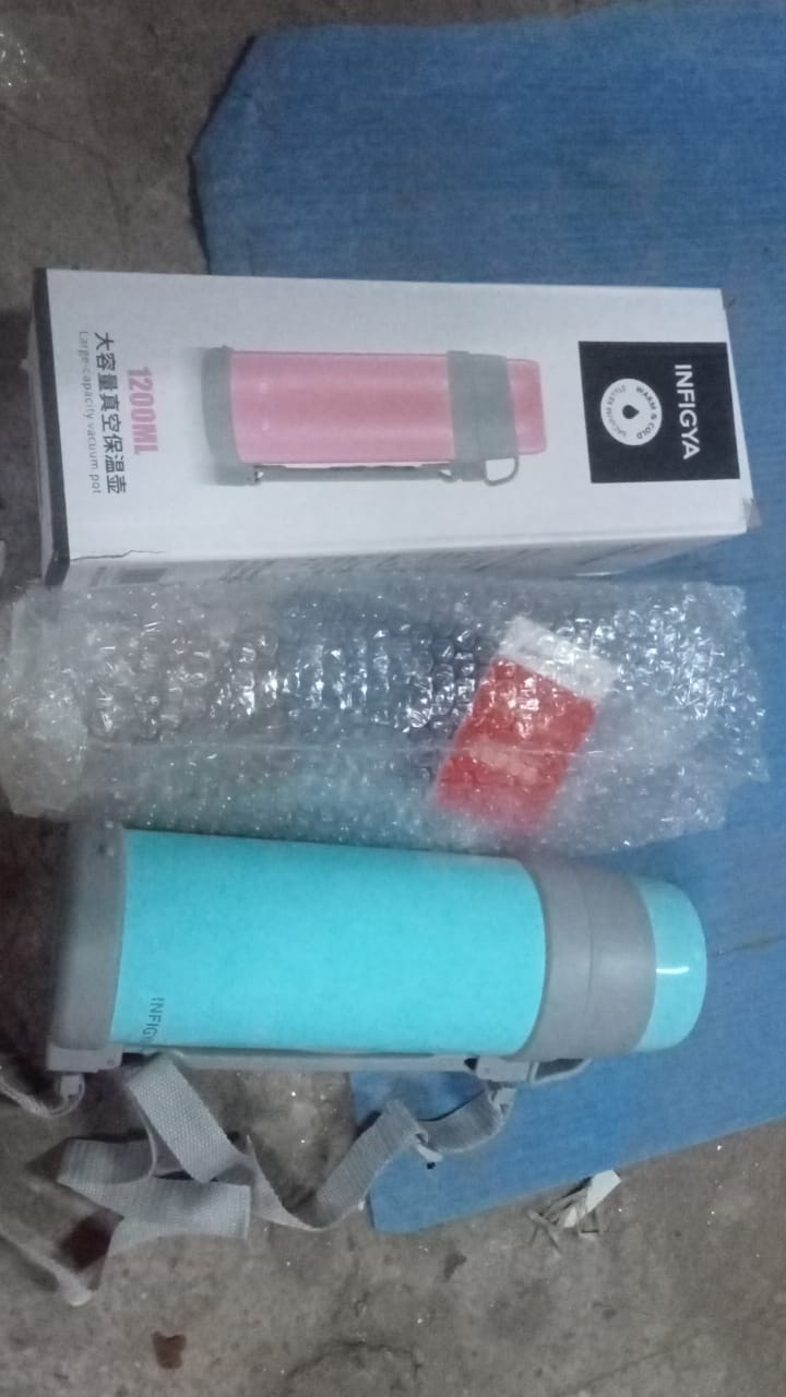 Stainless Steel Insulation Thermos, Double-Wall Vacuum Insulated Water Bottle For Travel, Outdoor Fitness Portable Travel Pot, Camping Coffee, Portable Car, Travel Keep Hot & Cold Large Capacity (1200 ML) - Shopmania Wholesale