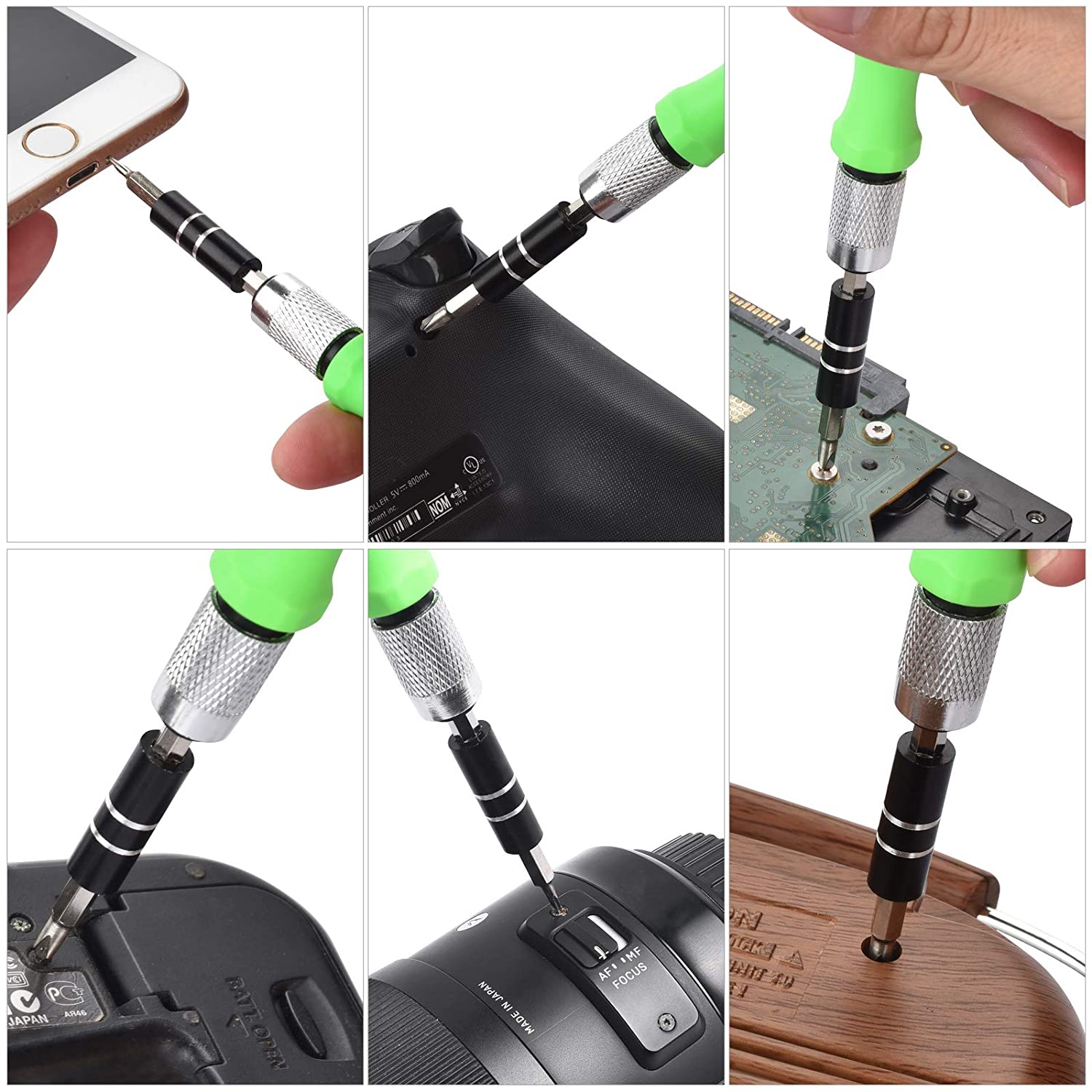 32 in 1 Mini Screwdriver Bits Set with Magnetic Flexible Extension Rod your brand
