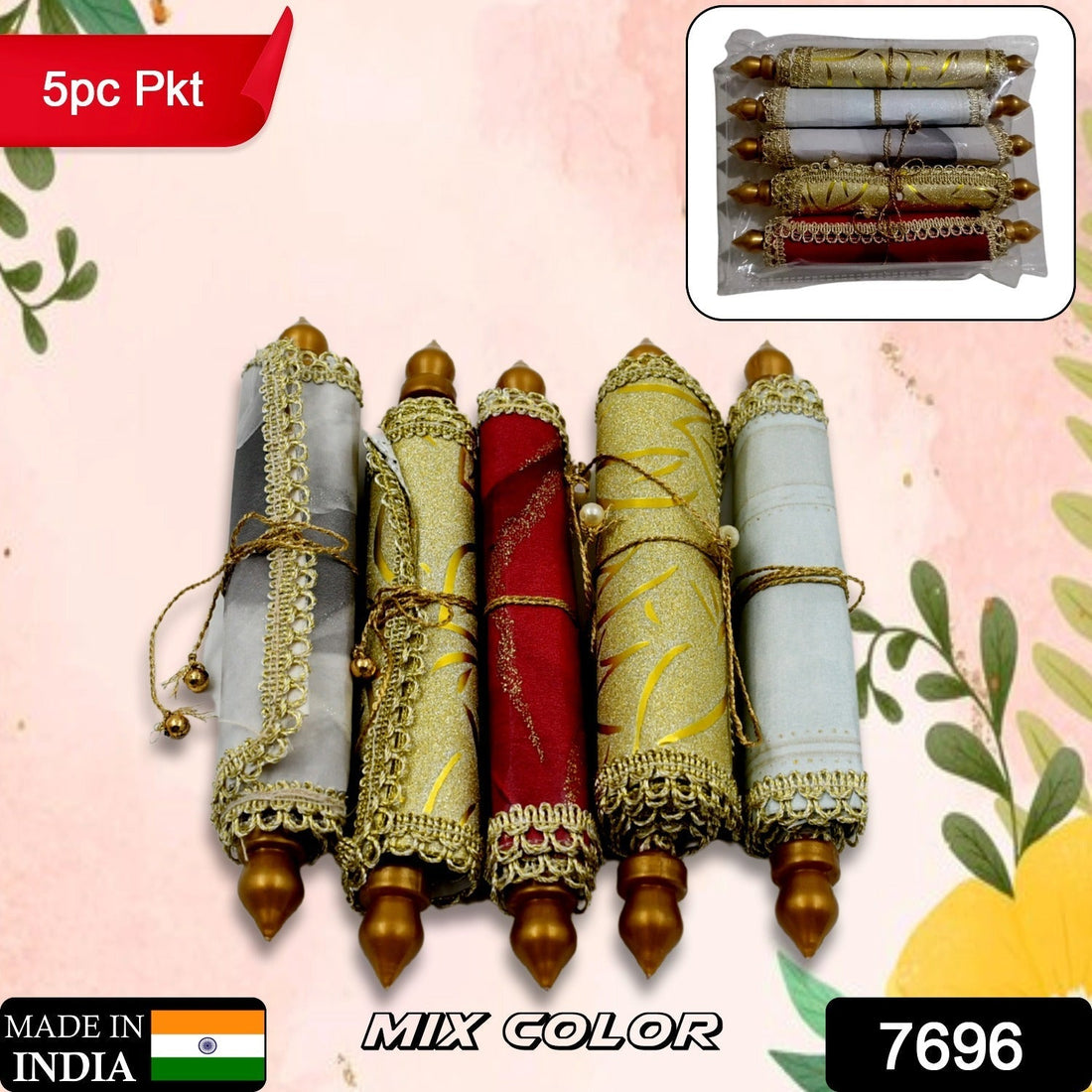 Money Gift Envelopes Lifafa - Multi Color Pack of 5 Premium Designer Envelopes, Colorful Writing Message Scroll, Sandesha Card, Style Shagun Envelope Sagan Gift Envelopes for Weddings, Birthdays, Baby Shower, Anniversary your brand