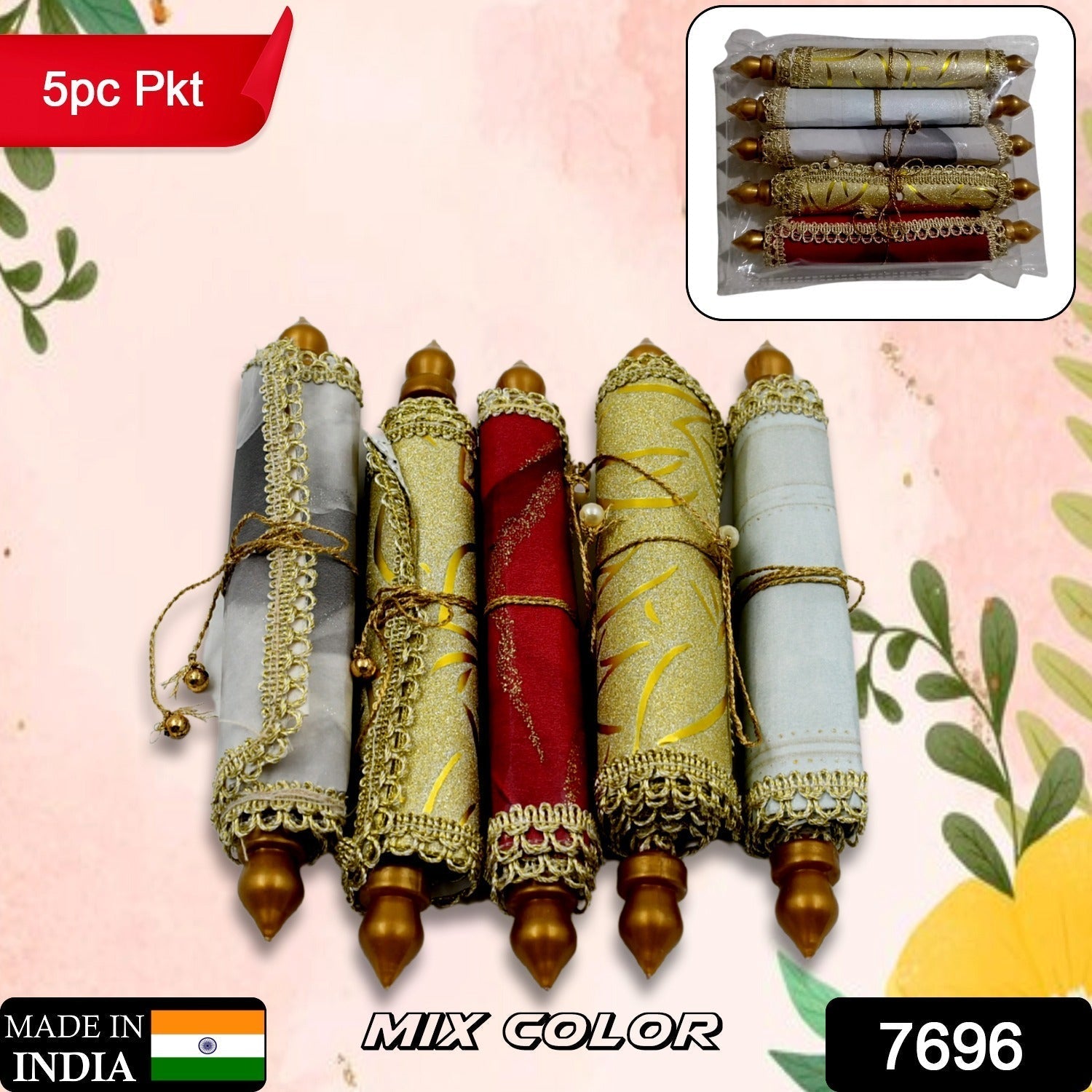 Money Gift Envelopes Lifafa - Multi Color Pack of 5 Premium Designer Envelopes, Colorful Writing Message Scroll, Sandesha Card, Style Shagun Envelope Sagan Gift Envelopes for Weddings, Birthdays, Baby Shower, Anniversary your brand